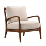 Modern Walnut Accent Lounge Chair