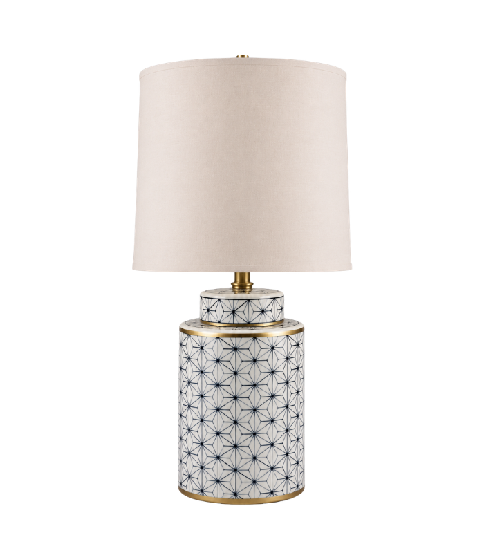 Untitled design (39) Geometric Ceramic Table Lamp - Image 1