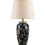 Blue Floral Ceramic Table Lamp
