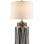 Black & White Geometric Ceramic Table Lamp