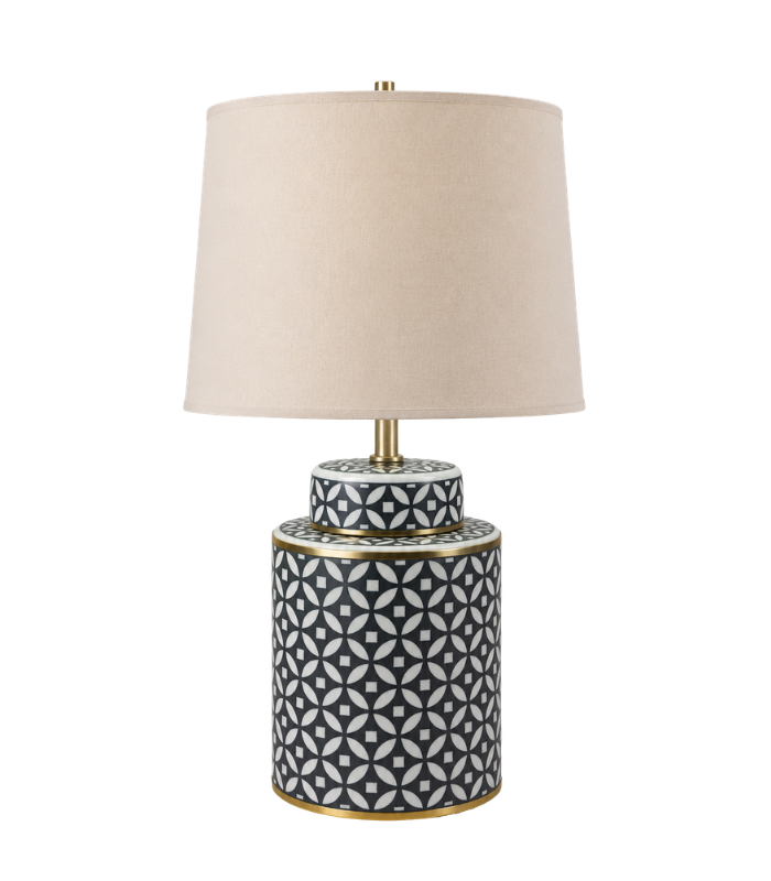 Untitled design (78) Modern Geometric Ceramic Table Lamp #002 - Image 1