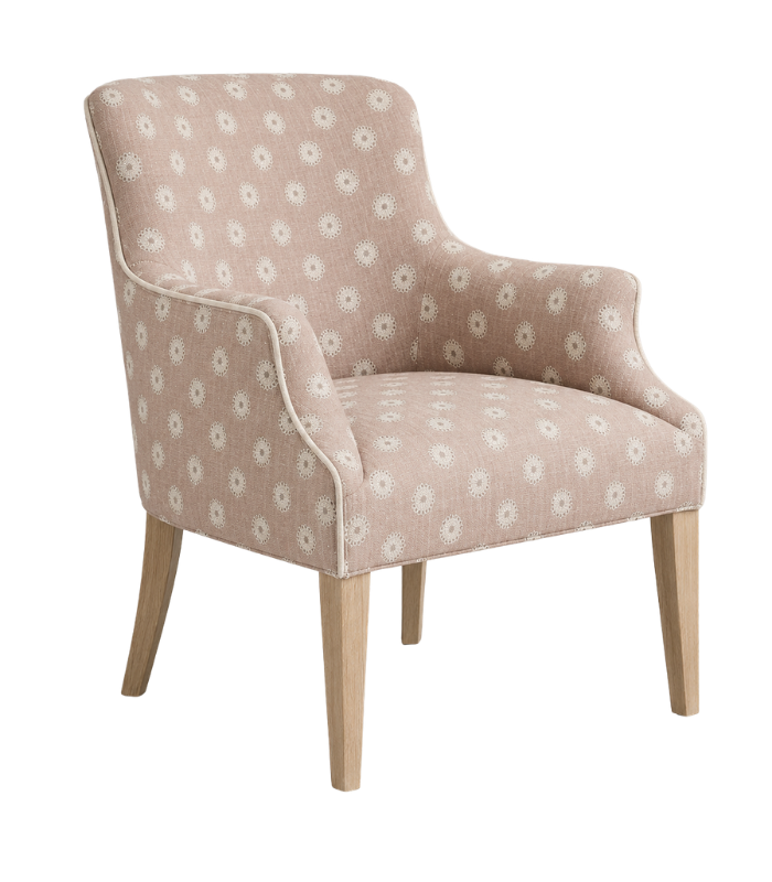 Untitled design (90) Blush Pattern Accent Chair - Image 1