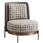 Modern Houndstooth Accent Chair