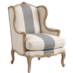 Luxury French Provincial Wingback Accent Chair