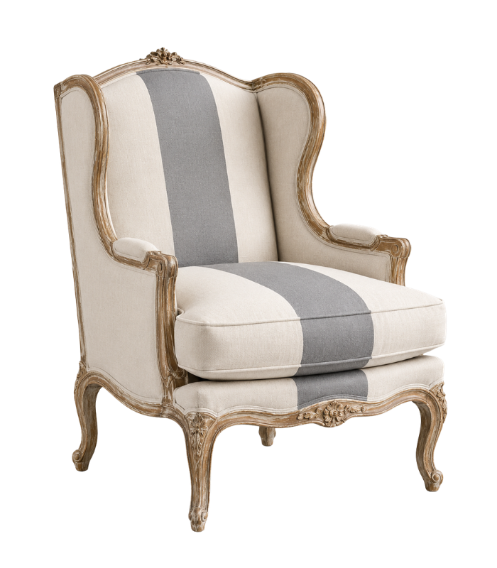 Untitled design (94) Luxury French Provincial Wingback Accent Chair - Image 1
